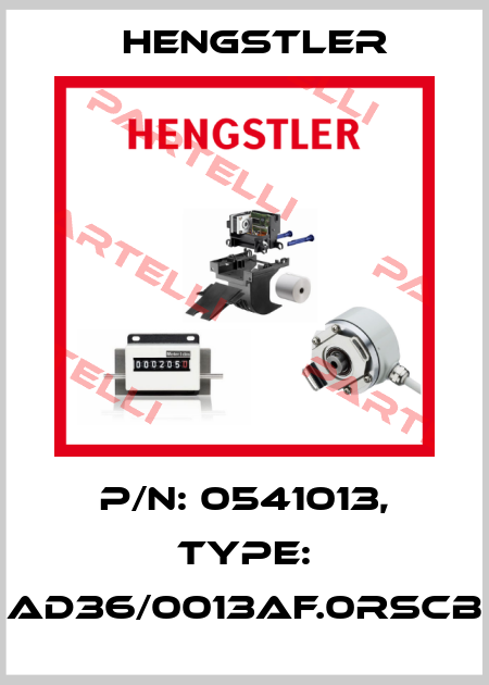 p/n: 0541013, Type: AD36/0013AF.0RSCB Hengstler