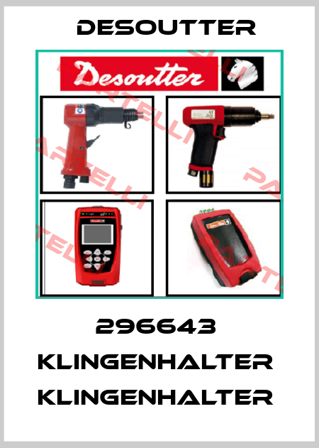 296643  KLINGENHALTER  KLINGENHALTER  Desoutter