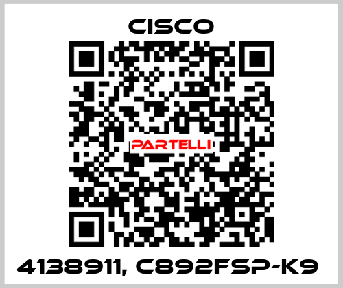 4138911, C892FSP-K9  Cisco