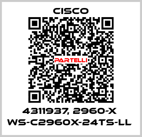 4311937, 2960-X  WS-C2960X-24TS-LL  Cisco