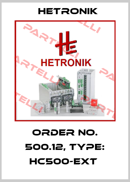 Order No. 500.12, Type: HC500-EXT  HETRONIK