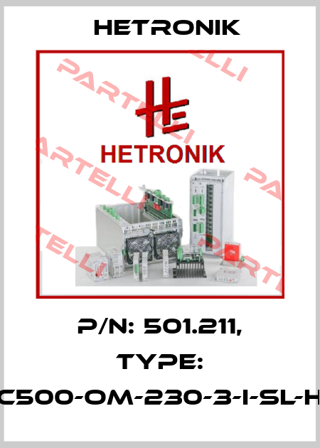 p/n: 501.211, Type: HC500-OM-230-3-I-SL-HS HETRONIK