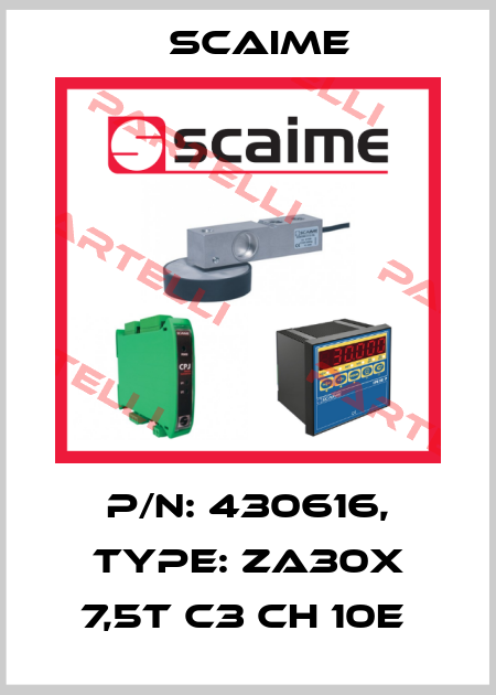 P/N: 430616, Type: ZA30X 7,5t C3 CH 10e  Scaime