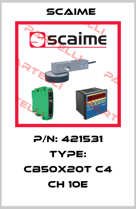 P/N: 421531 Type: CB50X20t C4 CH 10e Scaime