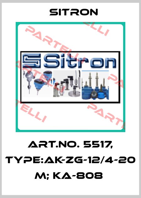 Art.No. 5517, Type:AK-ZG-12/4-20 m; KA-808  Sitron