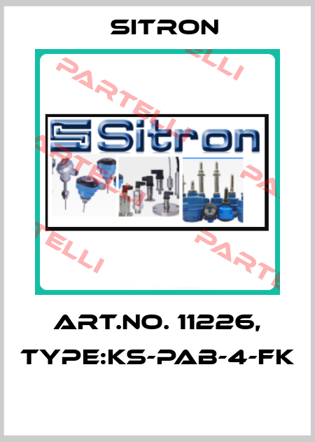 Art.No. 11226, Type:KS-PAB-4-FK  Sitron