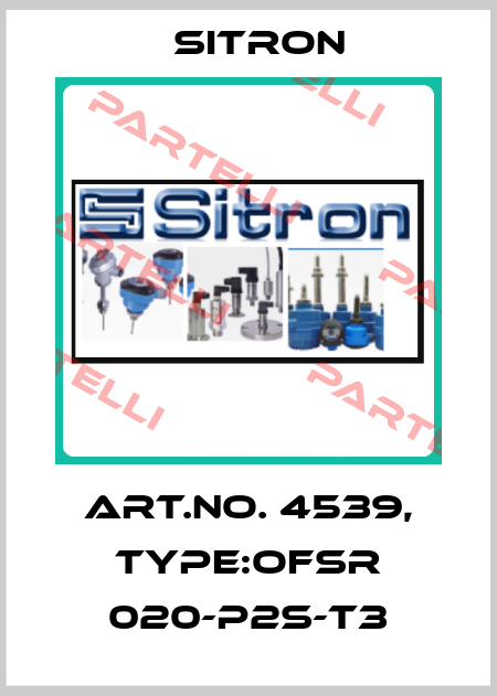 Art.No. 4539, Type:OFSR 020-P2S-T3 Sitron