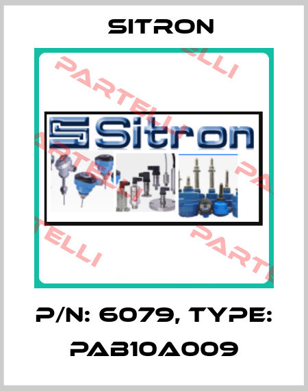 P/N: 6079, Type: PAB10A009 Sitron