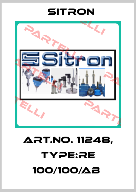 Art.No. 11248, Type:RE 100/100/AB  Sitron