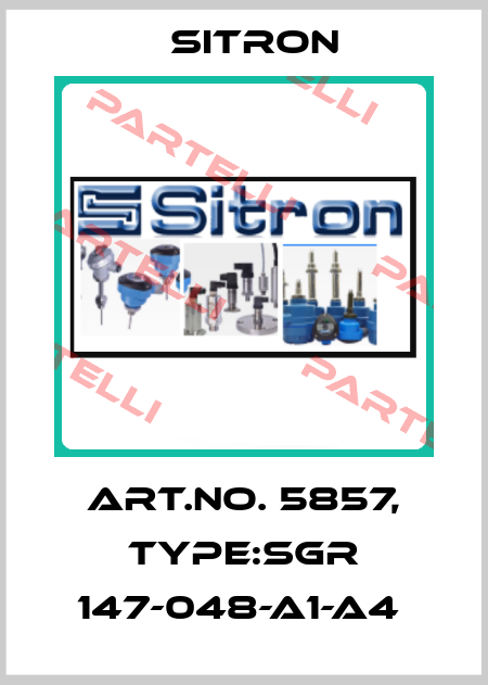 Art.No. 5857, Type:SGR 147-048-A1-A4  Sitron