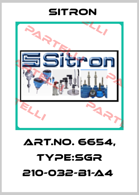 Art.No. 6654, Type:SGR 210-032-B1-A4  Sitron