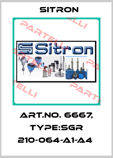 Art.No. 6667, Type:SGR 210-064-A1-A4  Sitron