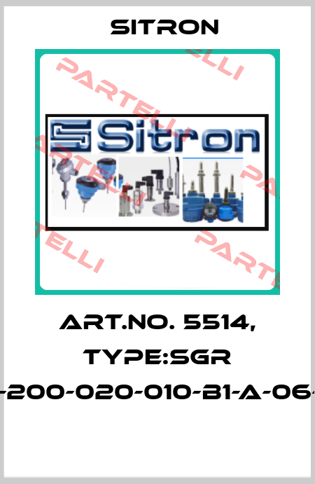 Art.No. 5514, Type:SGR TS-200-020-010-B1-A-06-3F  Sitron