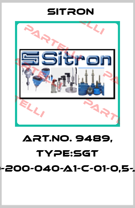 Art.No. 9489, Type:SGT 10-200-040-A1-C-01-0,5-J5  Sitron