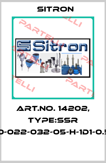 Art.No. 14202, Type:SSR 01-10-022-032-05-H-1D1-0.5-J8  Sitron