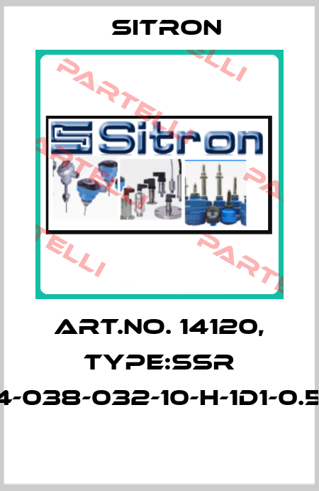 Art.No. 14120, Type:SSR 01-4-038-032-10-H-1D1-0.5-J8  Sitron