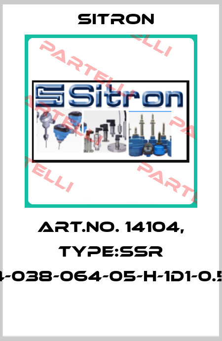 Art.No. 14104, Type:SSR 01-4-038-064-05-H-1D1-0.5-J8  Sitron