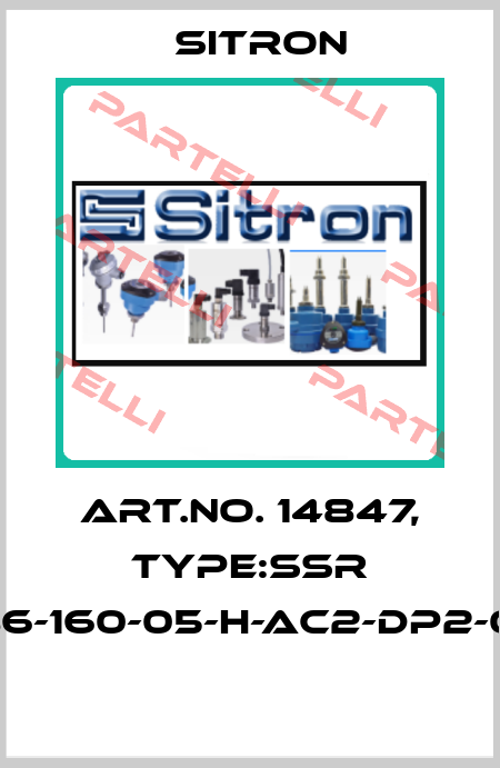 Art.No. 14847, Type:SSR 02-086-160-05-H-AC2-DP2-0.5-J12  Sitron