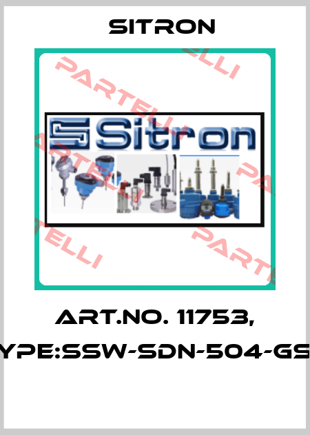 Art.No. 11753, Type:SSW-SDN-504-GSP  Sitron