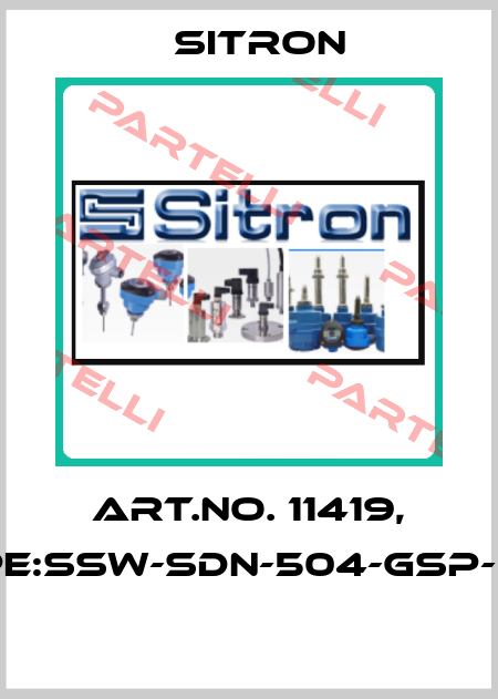 Art.No. 11419, Type:SSW-SDN-504-GSP-DYN  Sitron