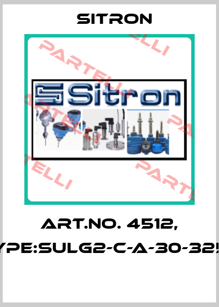 Art.No. 4512, Type:SULG2-C-A-30-325-1  Sitron