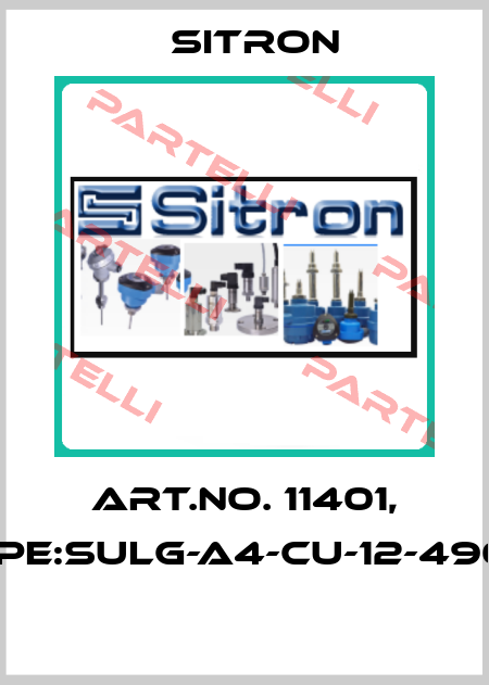 Art.No. 11401, Type:SULG-A4-CU-12-490-4  Sitron