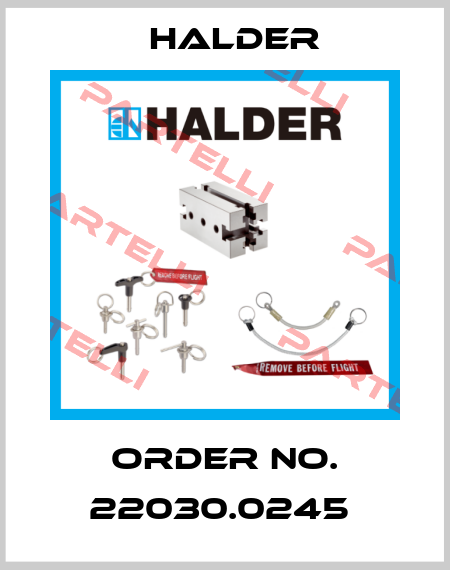 Order No. 22030.0245  Halder