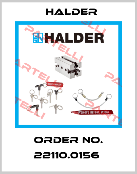 Order No. 22110.0156  Halder