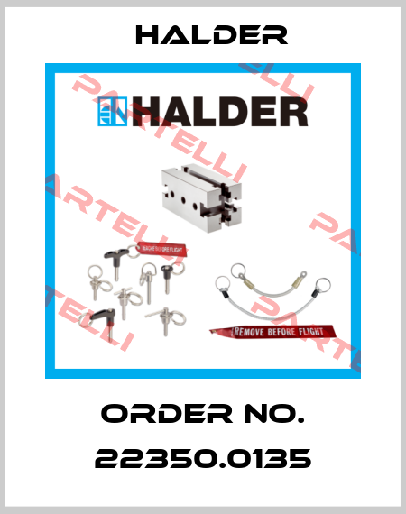 Order No. 22350.0135 Halder