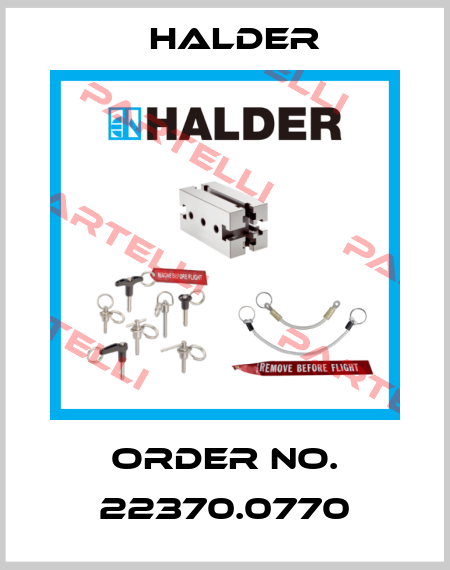 Order No. 22370.0770 Halder