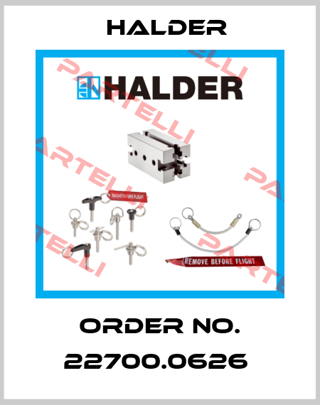 Order No. 22700.0626  Halder