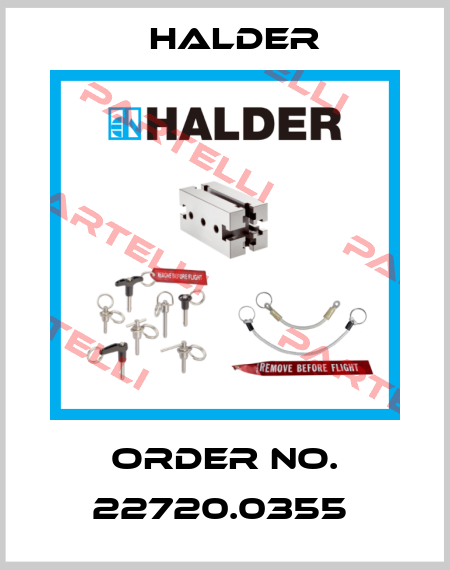 Order No. 22720.0355  Halder