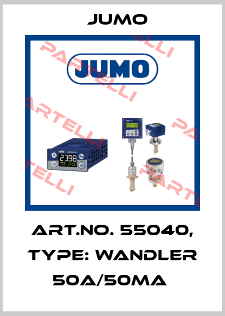 Art.No. 55040, Type: Wandler 50A/50mA  Jumo