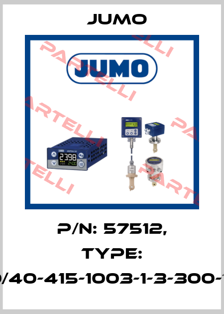 p/n: 57512, Type: 902230/40-415-1003-1-3-300-104/000 Jumo