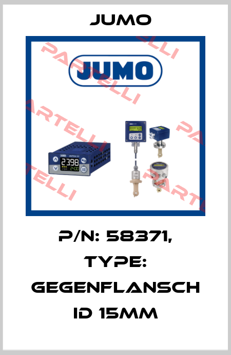 p/n: 58371, Type: Gegenflansch ID 15mm Jumo