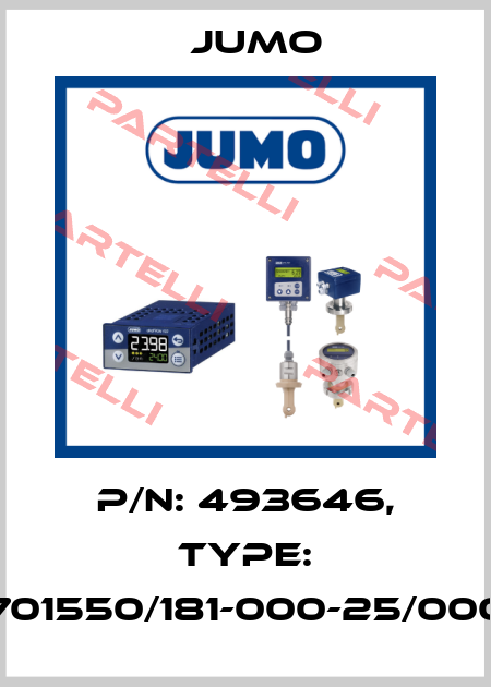 p/n: 493646, Type: 701550/181-000-25/000 Jumo