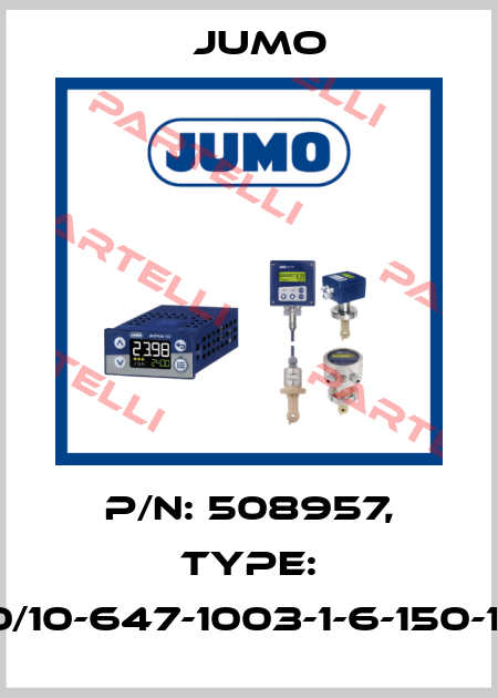 p/n: 508957, Type: 902030/10-647-1003-1-6-150-104/000 Jumo