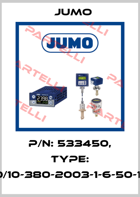 p/n: 533450, Type: 902030/10-380-2003-1-6-50-104/000 Jumo