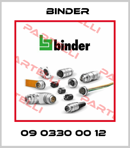 09 0330 00 12  Binder