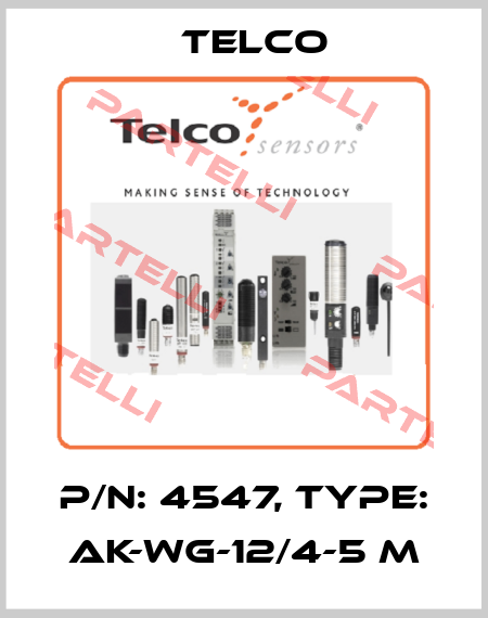 p/n: 4547, Type: AK-WG-12/4-5 m Telco