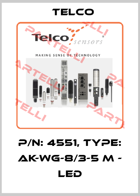p/n: 4551, Type: AK-WG-8/3-5 m - LED Telco
