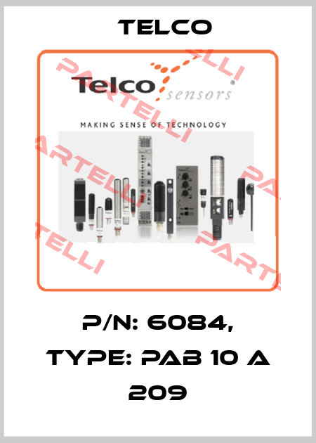 p/n: 6084, Type: PAB 10 A 209 Telco