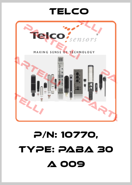 p/n: 10770, Type: PABA 30 A 009 Telco
