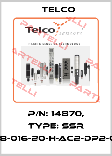 p/n: 14870, Type: SSR 02-038-016-20-H-AC2-DP2-0.5-J12 Telco