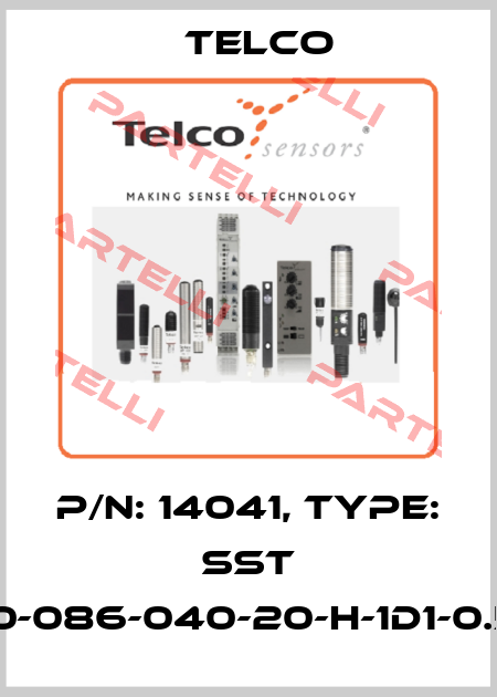p/n: 14041, Type: SST 01-10-086-040-20-H-1D1-0.5-J5 Telco