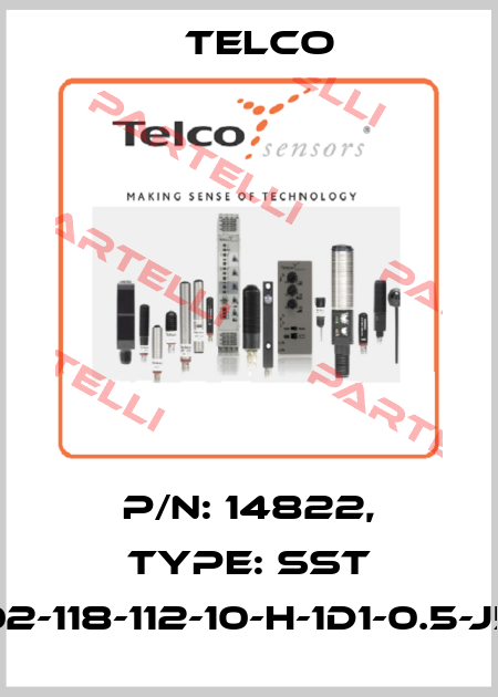 p/n: 14822, Type: SST 02-118-112-10-H-1D1-0.5-J5 Telco