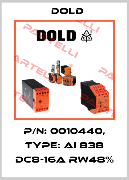 p/n: 0010440, Type: AI 838 DC8-16A RW48% Dold