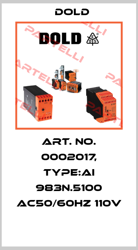 Art. No. 0002017, Type:AI 983N.5100 AC50/60HZ 110V  Dold