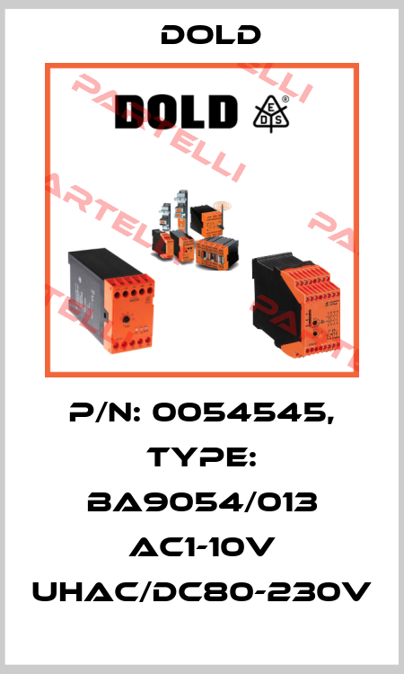 p/n: 0054545, Type: BA9054/013 AC1-10V UHAC/DC80-230V Dold