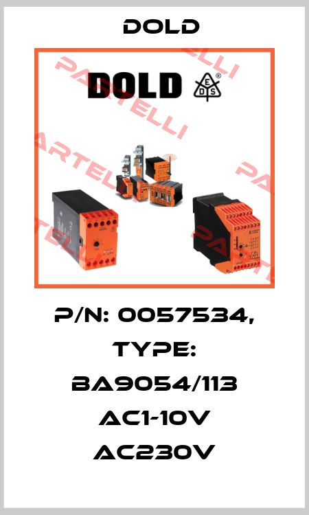 p/n: 0057534, Type: BA9054/113 AC1-10V AC230V Dold